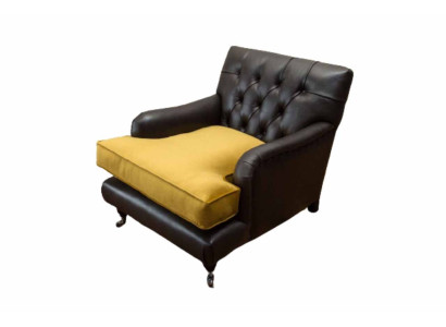 Krēsls Dīvāns Sofa Āda Brūns Lounge Polster Sitz Luxus Dizains Klubs