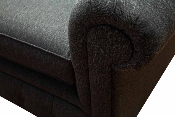 Chesterfield Dīvāns Polster Mēbeles Divvietīgais Dīvāns Dīvāni Audums Pelēks