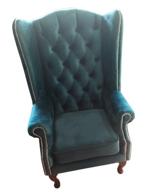 Ohren Sessel Chesterfield Samta vienvietīgs luksusa krēsls dīvāns un sofa.