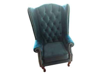 Ohren Sessel Chesterfield Samta vienvietīgs luksusa krēsls dīvāns un sofa.