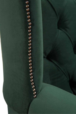 Chesterfield dizaina krēsla pārstāvis, ekskluzīvas tekstila krēsli uz dīvāniem un auskariem