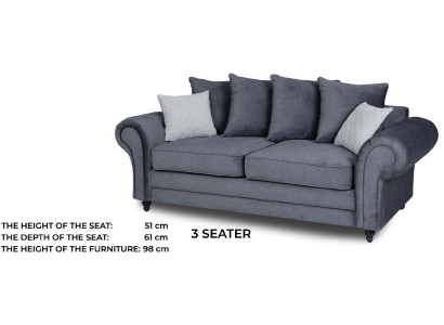 Drejosās (trīsvietīgās) dīvāns auduma mēbelēs velveta audums 218 cm dīvāns