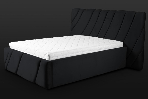 Melns gultas velvets divguļamā gulta 160x200 dizaina viesnīcas iekārtas.