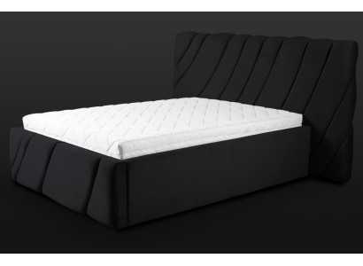 Melns gultas velvets divguļamā gulta 160x200 dizaina viesnīcas iekārtas.