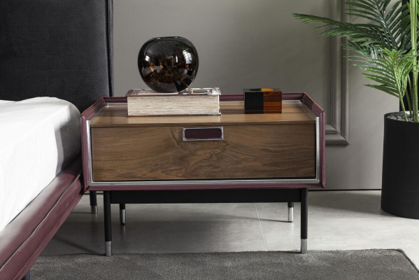 Luksusa nakts galds Brūns guļamistabas nakts galdiņi Loft Modern Consolet