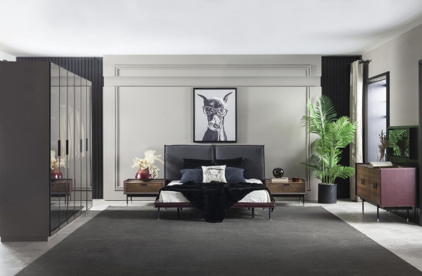 Luksusa nakts galds Brūns guļamistabas nakts galdiņi Loft Modern Consolet