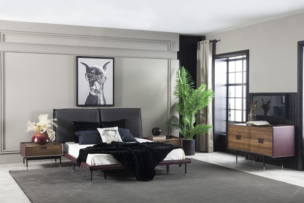 Luksusa nakts galds Brūns guļamistabas nakts galdiņi Loft Modern Consolet
