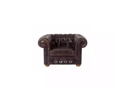 Chesterfield Tekstila mīkstie dīvāni Dizaina dīvāns Sofa Krēsla 1 vieta Brūns