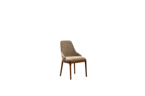 Ēdamistabas komplekts ar pilnu ēdamistabas galdu un krēsliem 9 gabalu komplektā beige krāsā.