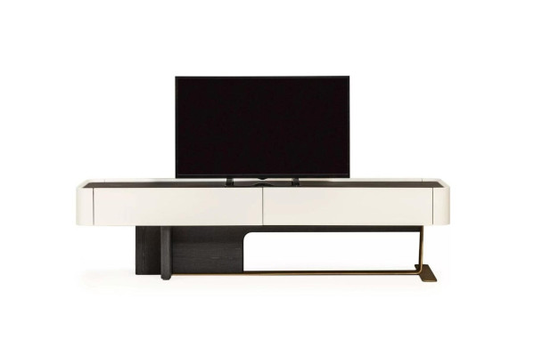 Sideboard RTV Lowboard TV Ständer Skapis Koks Balts Dzīvojamā Istaba Moderns
