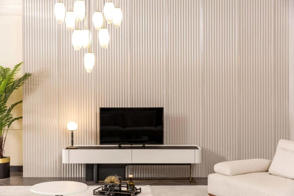 Sideboard RTV Lowboard TV Ständer Skapis Koks Balts Dzīvojamā Istaba Moderns