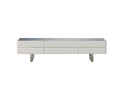 Koka skapis TV statīvs RTV Lowboard skapis koks baltā modernā mēbele Sideboard