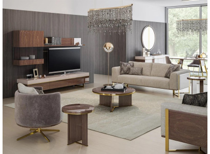 Dzīvojamā istaba Sofa komplekts mīkstie mēbeļu divu vietu dīvāns dizaina krēsls