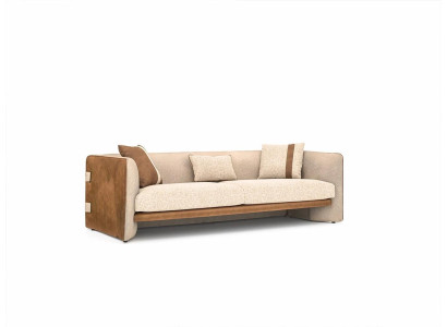 Beža krēsla luksusa trīsvietīga sofa Moderns mēbeļu priekšmetu apģērbs Tekstils