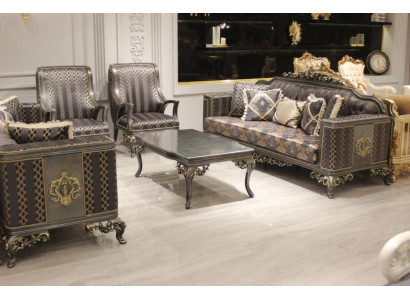 Luksusa dzīvojamā istaba mēbeles Elite Sofa 3 sēdvietas Deluxe stilīgs krēsls