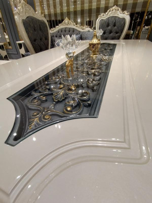 Elegantā ēdamistaba ēdamgalds luksusa galds Glamorous Dining Table New