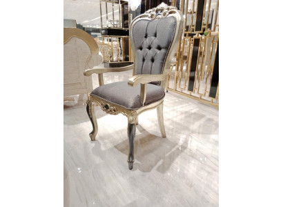 Izklaidošs Chesterfield restorāna krēsls, mājīgs krēsls, koka, audums, restorāna krēsli