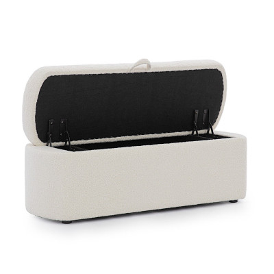 Guļamistabas mēbeles Baltā gulta Dizaina soliņš Polster Staukommode