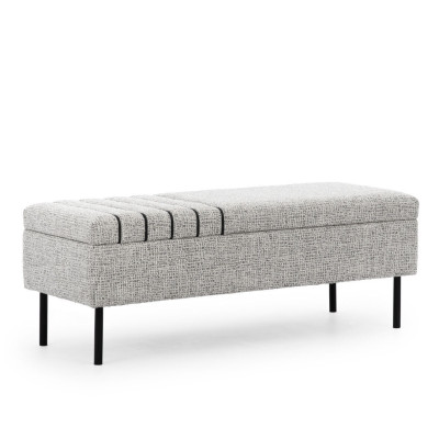 Mūsdienīga pelēka guļamistabas soliņa luksusa gultas soliņa koka karkass jauns.