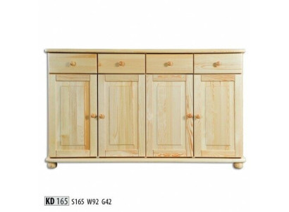 Kommode 165 cm Sideboard Skapis Koka skapis Mēbeles Komodes Masīvkoks
