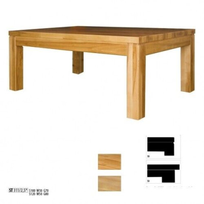 Gulta galds blakus galds Reāla koka masīvmēbeles Ozols 100x70cm Jauni galdi