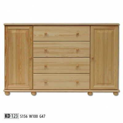 Masīvs komoda galds Sideboard skapis Mēbeles Komodes Reāldaļas zālājs Jauns