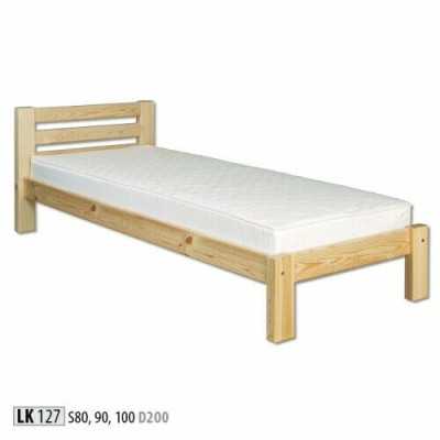Gulta Vienpersona gulta Priedes koka gulta Priedes koks Pilnmateria gulta 100x200 Gultas karkass Koks Jauns