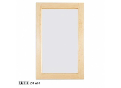 Rokdarbīts spogulis no īstas koka masīvkoka kātsienveida spogulis 50 × 80 cm jauns