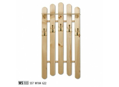 Rotājums no masīvkoka ozolkoka ar pieciem pakaramajiem