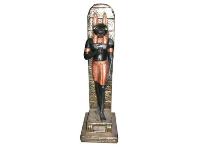 Ēģiptiešu Anubis figūra no plastmasas mākslīgais nāves dievs dekorācijai. Statuja figūra 33 cm.