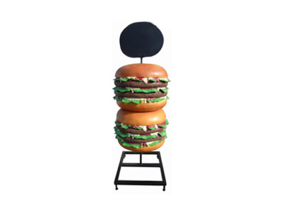 Skulptūra Dubultais siera burgeris burgeru turētājs Dekoratīvs figūra Statuja