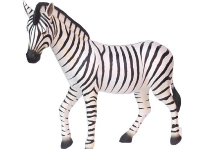 Zebra dzīvīguma izmēra figūras dekors, statuja, skulptūra, dārza deko figūras 180 cm