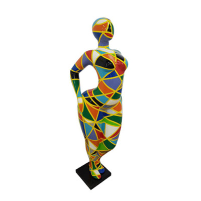 Dizaina figūra Abstrakta PVC skulptūra Statuja Figūras Dekorācija 130cm Dekors Sudrabs