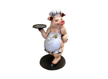 Cūkas kalps figūras statuja figūras statuetes skulptūra restorāns viesnīca 137 cm jauna.