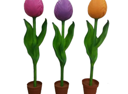 Zieds 190cm Tulpe Ģartas dizains Augs Abstraktā skulptūra IzvēlēJamas statujas 190cm