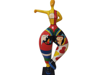 balerīna figūra abstraktas figūras statujas modernas statujas krāsaini gleznots jauns 85cm