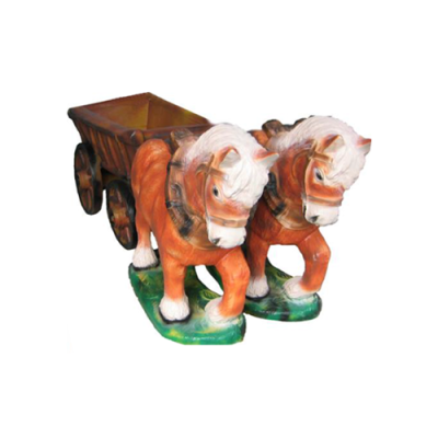 Zirgi ar diviem priekškariem dārza figūras statuja skulptūra figura statuas 45 cm jauna