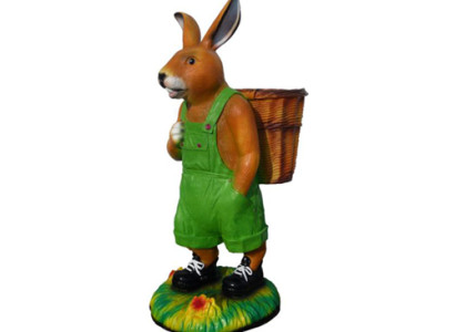 Zaķis figūra abstraktas figūras statujas modernas statuja krāsains izkrāsojums jauns 110cm