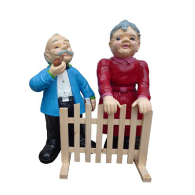 Pensionārs Deko figura Statuja Skulptūra 80 cm Figūras Statujas Skulptūras Vecmāmiņa Vectētiņš P41