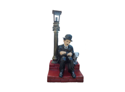 Lampa Lukturis Figūra Statula Skulptūra 70cm Statujas Skulptūras Čārlijs Čaplins P3