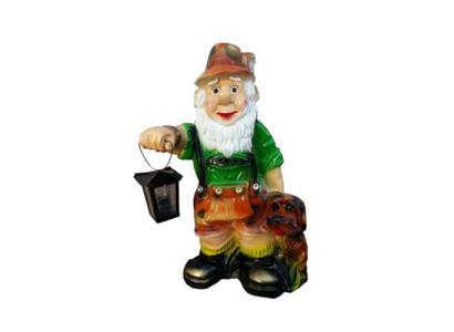 Dārza cīņa, dārza dekora figūra, figūra, roku gleznots jauns 75 cm rūķu statuja.