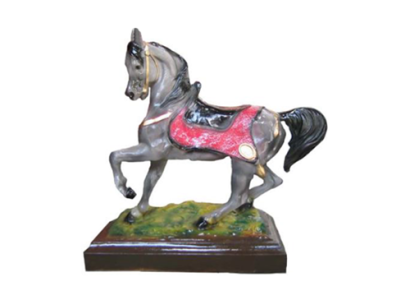Zirgs figūra abstraktas figūras statujas moderns krāsains gleznots jauns 42cm statuja