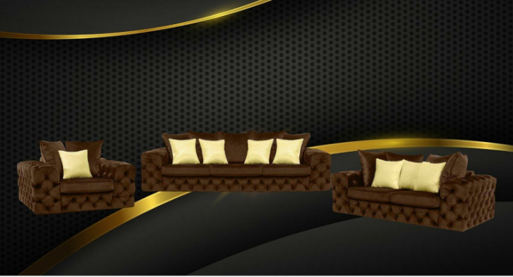 Luksusa 4-vietīgā dīvāna atdzelzs dīvāns āda audums tekstils dīvāni komplektā trīsvietīgi.