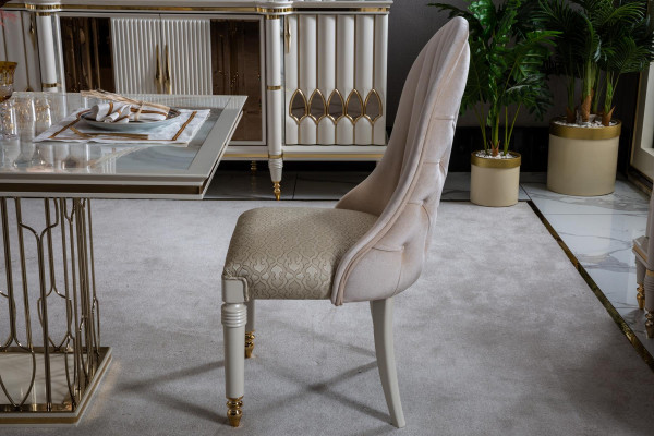 Brūns Chesterfield mīkstais krēsls, luksusa sēdvietas ēdamistabas krēsls.