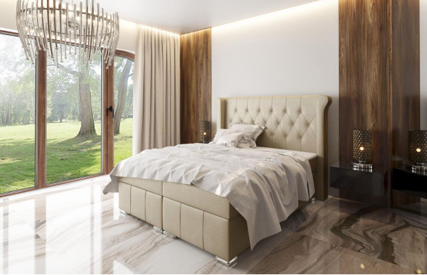 Chesterfield gulta + gultas kaste Boxspring gultas guļamistaba viesnīca Visas izmēri!