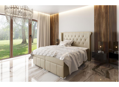 Chesterfield gulta + gultas kaste Boxspring gultas guļamistaba viesnīca Visas izmēri!