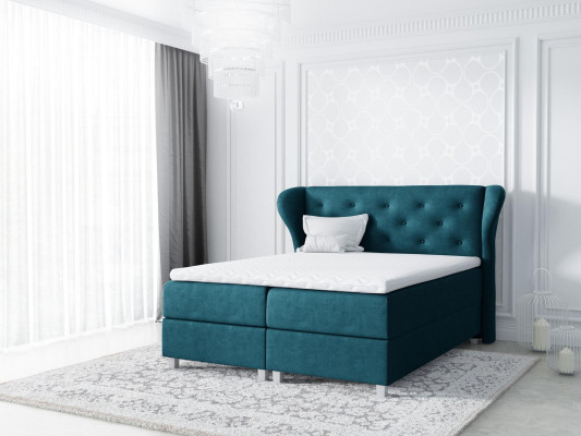 Auduma Boxspring gulta tekstila dizains Dubultvietīgs viesnīcas Moderns gultas numurs Gultas
