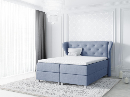Auduma Boxspring gulta tekstila dizains Dubultvietīgs viesnīcas Moderns gultas numurs Gultas