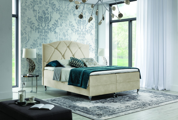 Česterfīldas boxspring gulta mēbeles gultas king size audekls viesnīca jaunā guļamistabā