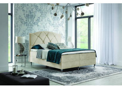 Česterfīldas boxspring gulta mēbeles gultas king size audekls viesnīca jaunā guļamistabā